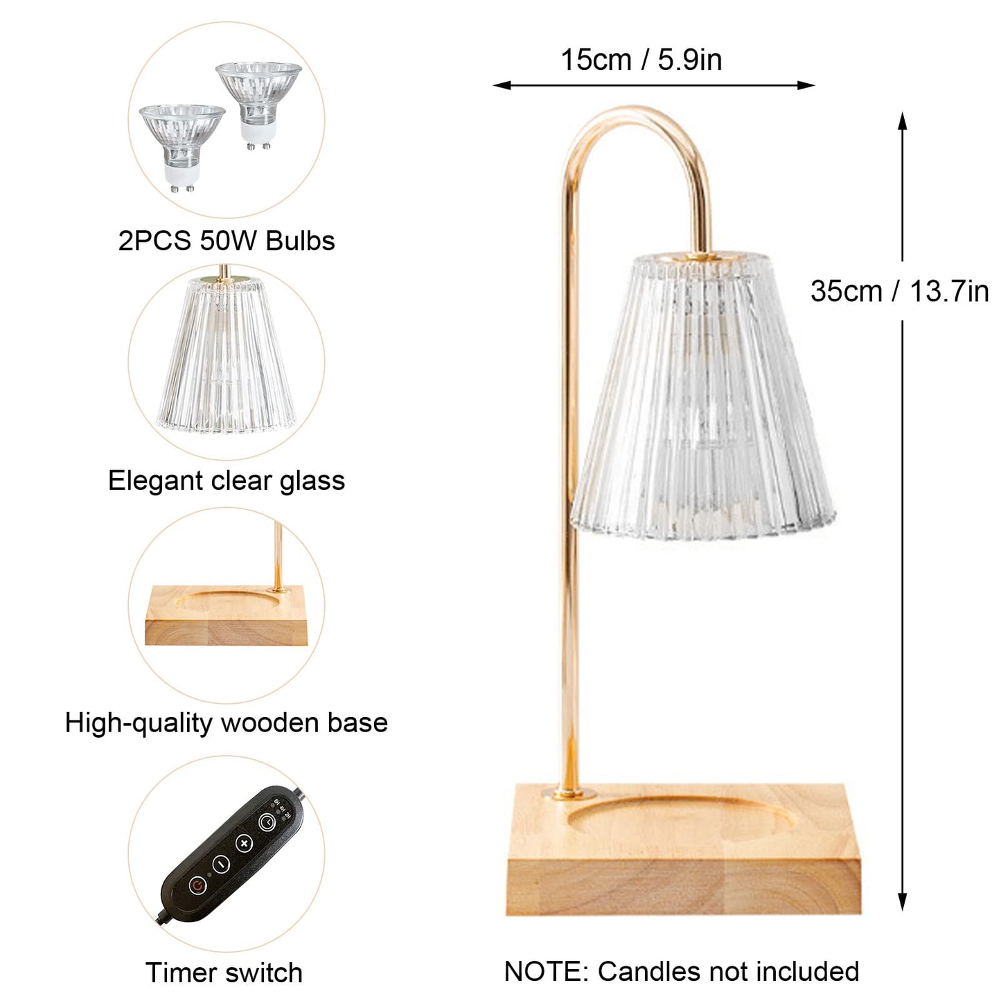 CALENTADOR DE VELAS Y LÁMPARA