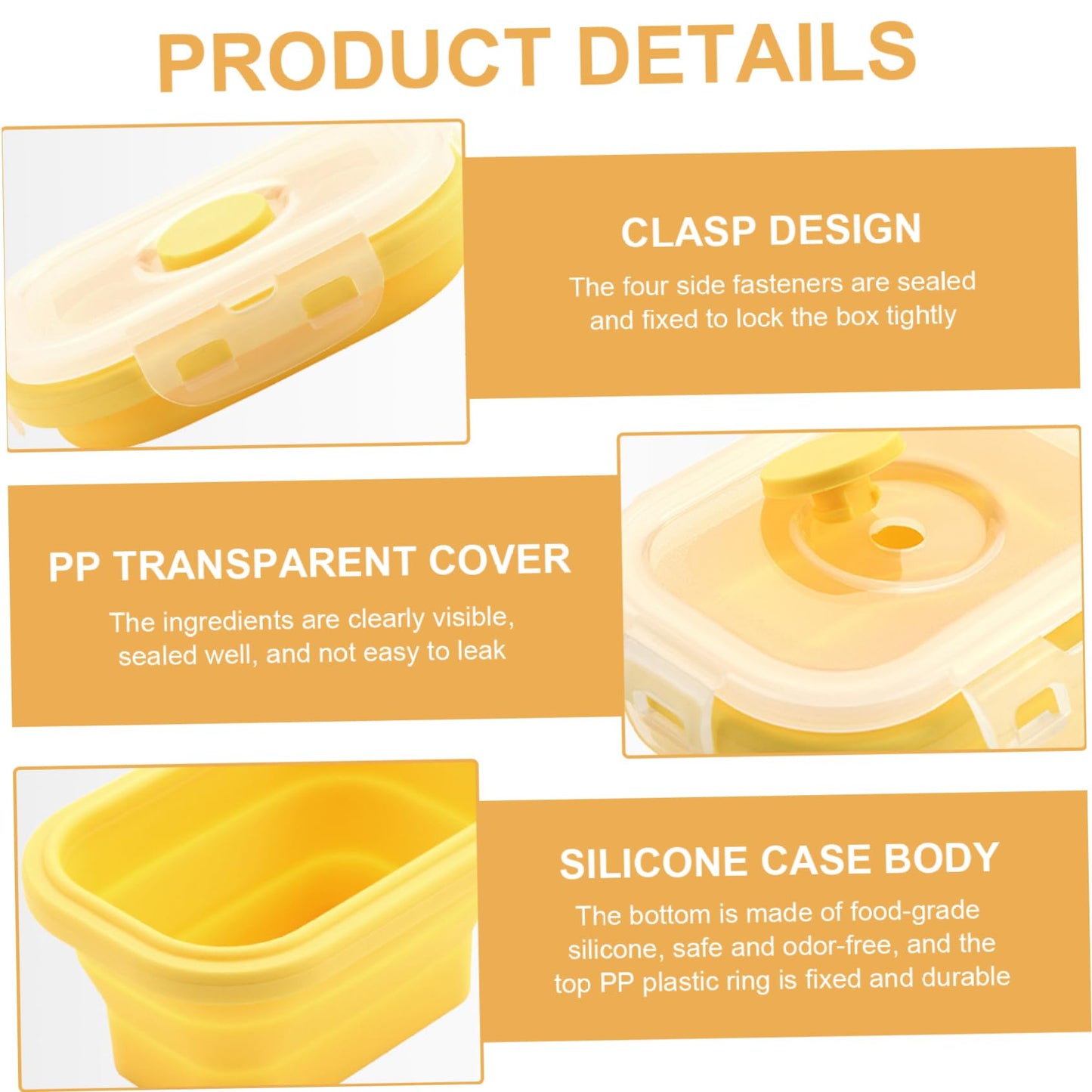 🍱 Set de 4 Mini Recipientes Plegables 🌈