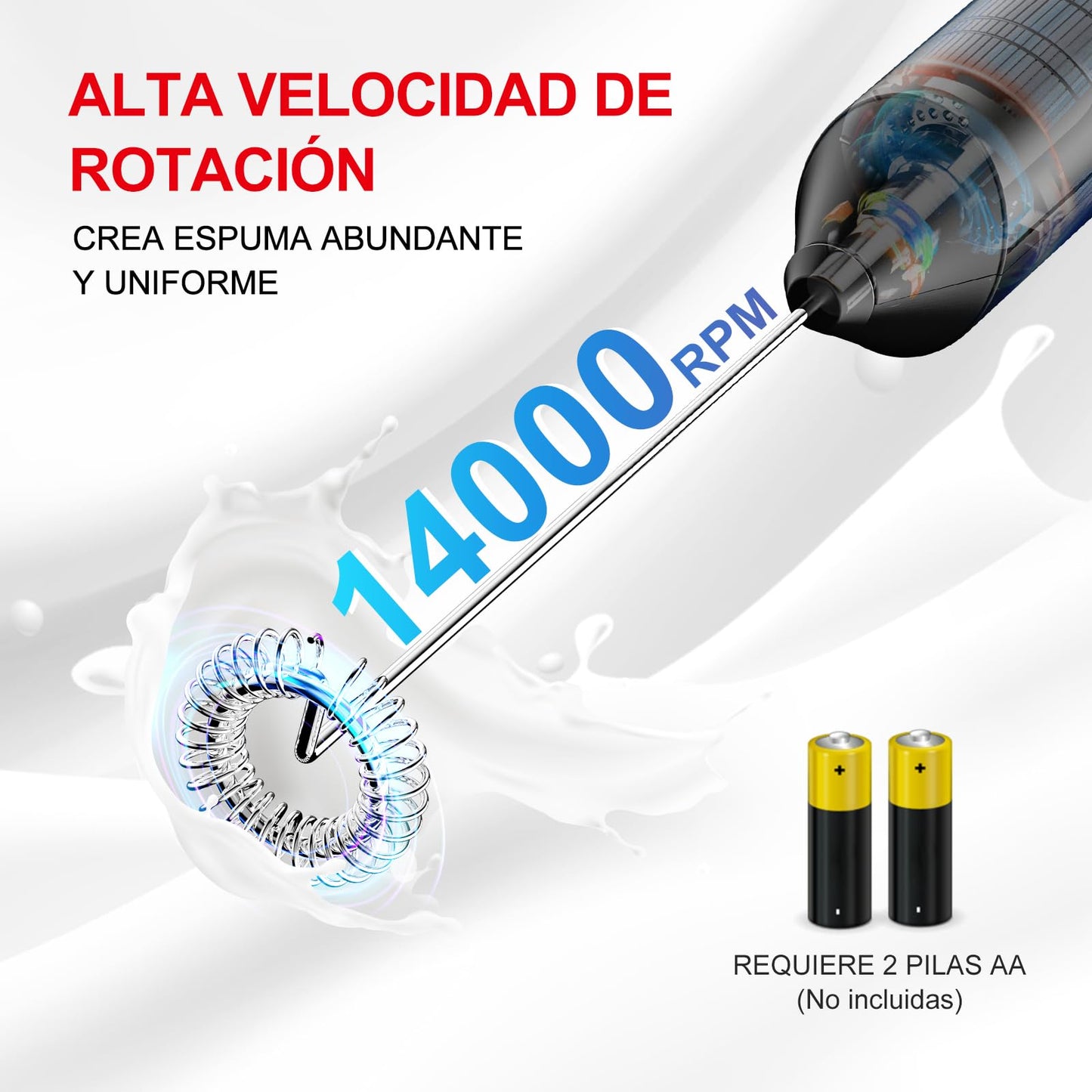 ☕✨ Espumador de Leche Portátil – Negro 🖤