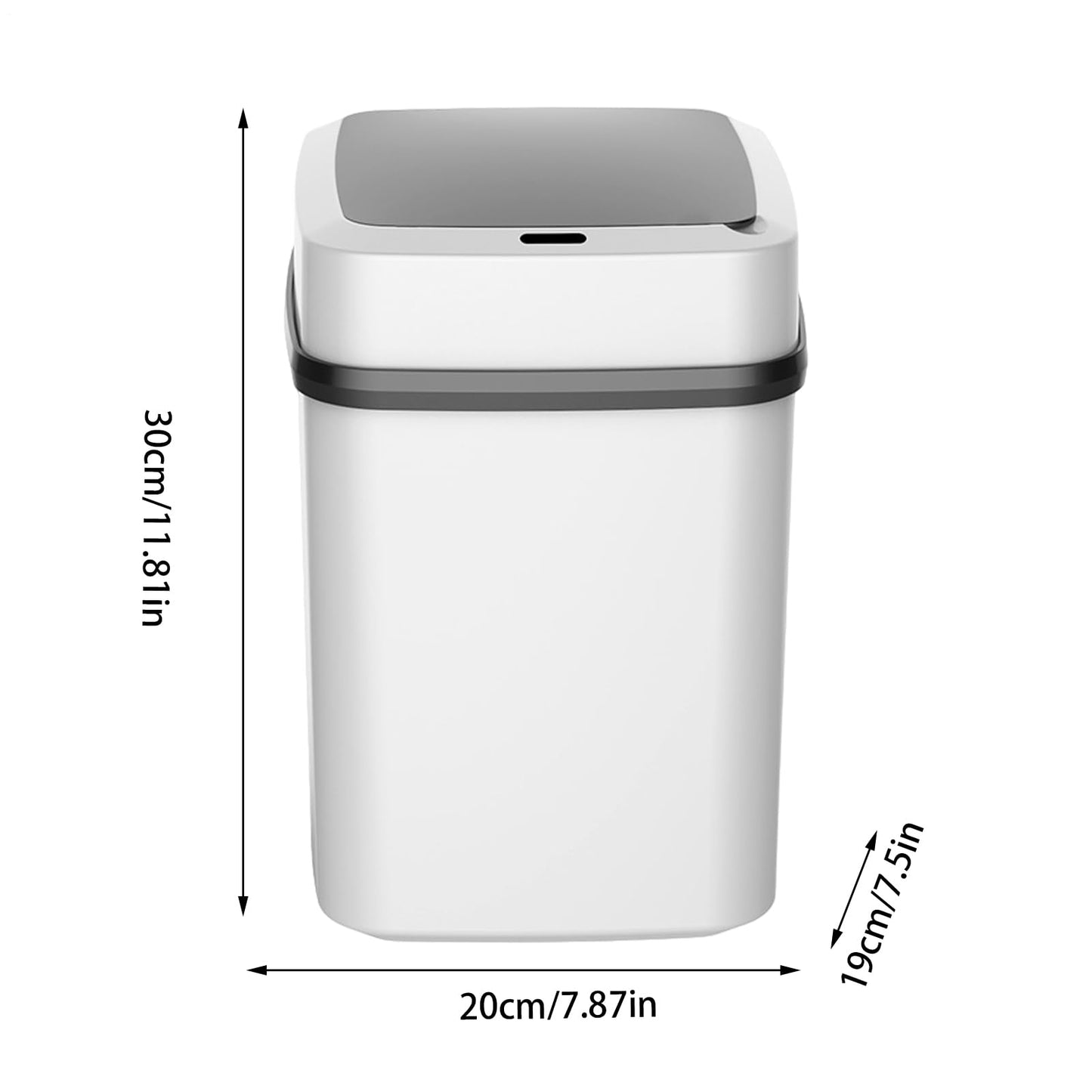 CUBO DE BASURA CON SENSOR, BLANCO