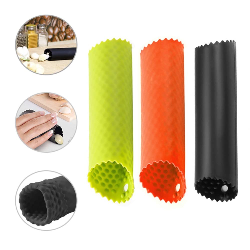 🧄 Juego de 3 Peladores de Ajo de Silicona