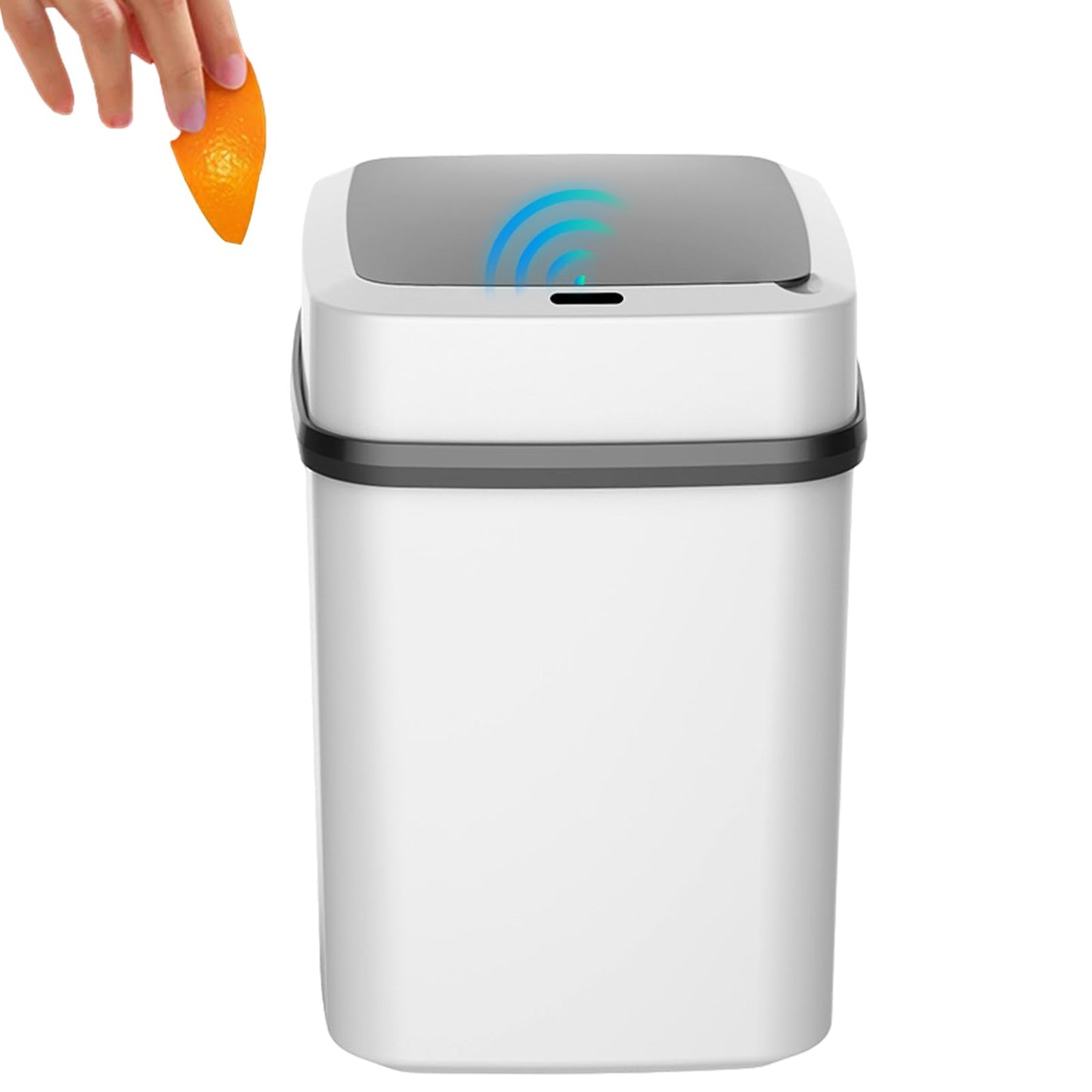 CUBO DE BASURA CON SENSOR, BLANCO