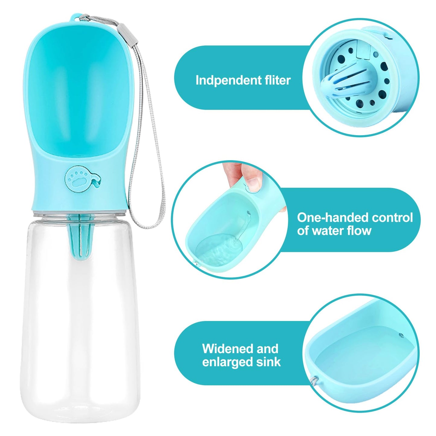 🐶💧 Botella de Agua para Perros | Antifugas, Portátil y Segura para Mascotas 🦴🚶‍♂️