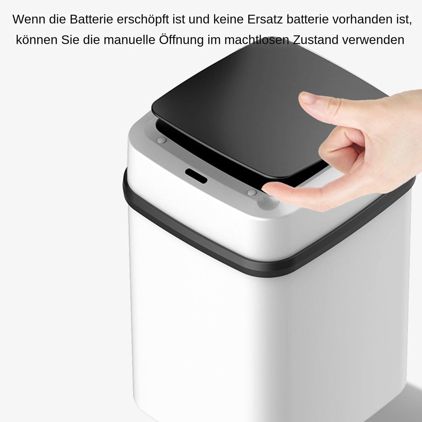 CUBO DE BASURA CON SENSOR, BLANCO