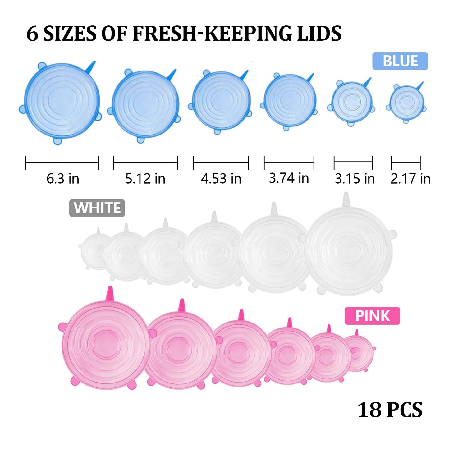 TAPAS DE SILICONA (18 PZS)