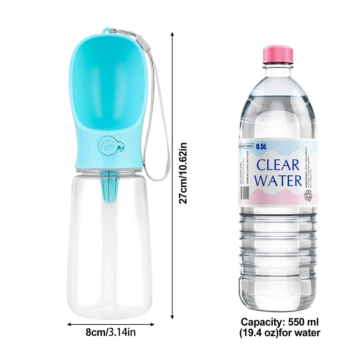 🐶💧 Botella de Agua para Perros | Antifugas, Portátil y Segura para Mascotas 🦴🚶‍♂️