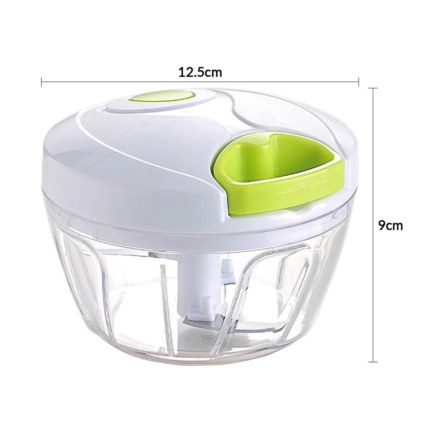 🧄⚡ Picadora Manual de Ajo y Verduras – Blanca 🥕🔪