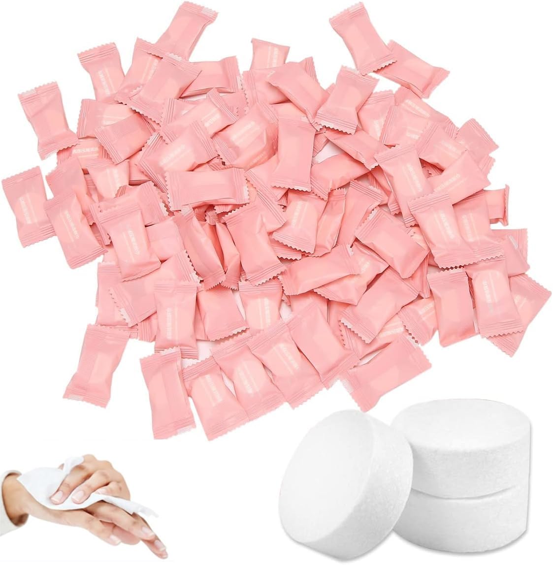 TOALLAS COMPRIMIDAS, 100 PZS