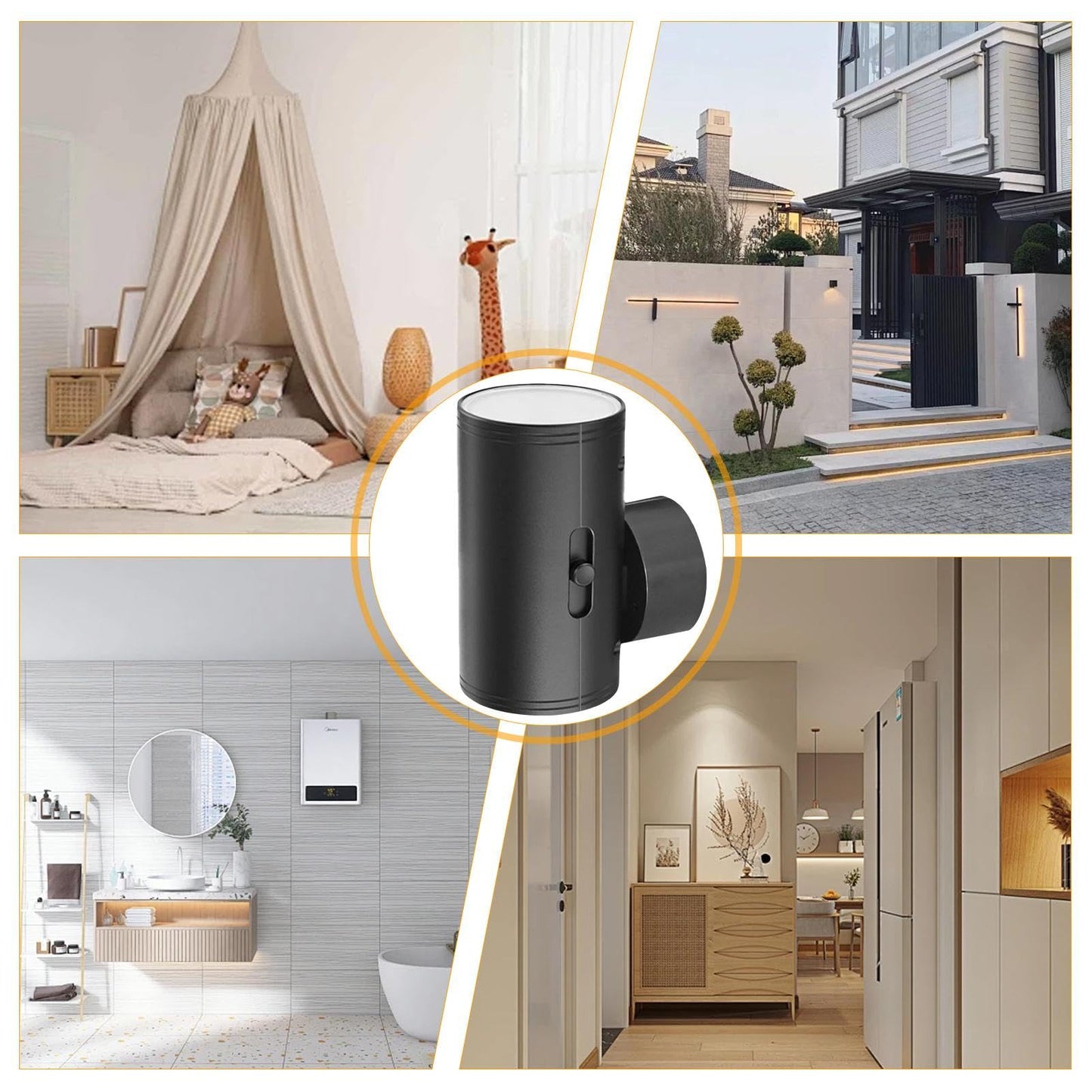 🌙💡 Luz Nocturna LED Enchufable con Sensor y Brillo Ajustable – Estilo Moderno para Dormitorio, Baño o Pasillo 🛌🚿🛤️
