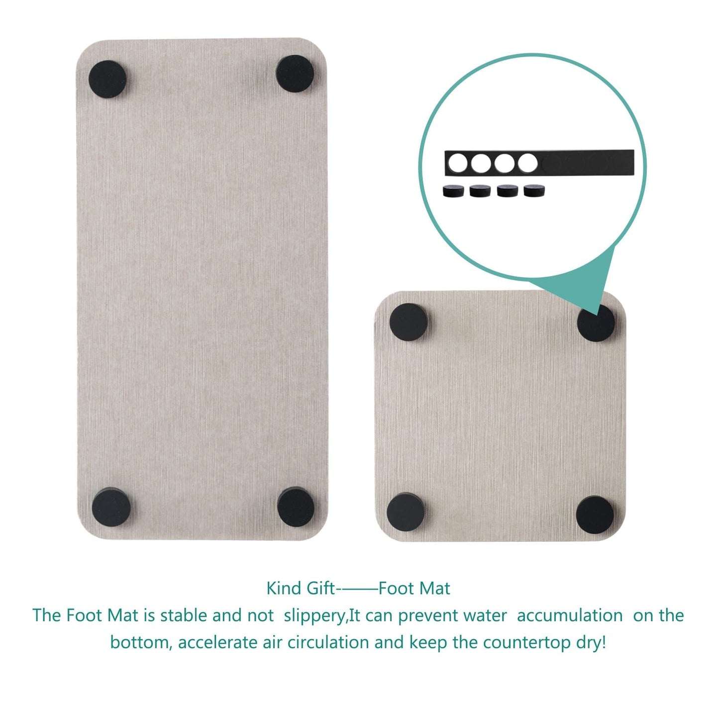 🧼 Tapetes de Secado Súper Absorbentes (Set de 4 – Gris Claro)