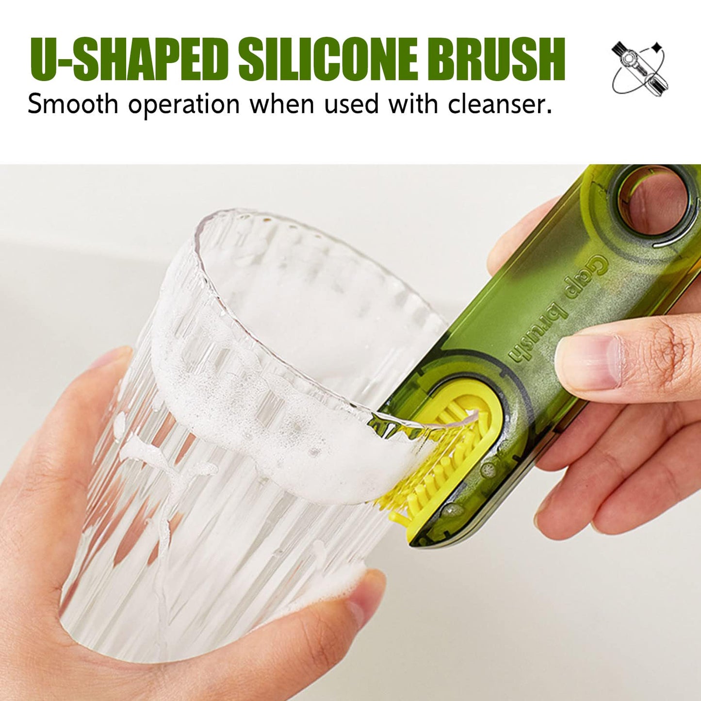 🧽 Set de 3 Cepillos de Limpieza 3 en 1 para Botellas y Tazas – Compactos, Resistentes y Súper Prácticos