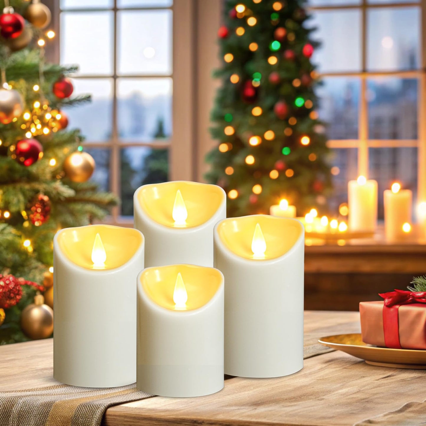 🕯️✨ Set de 3 Velas LED Sin Llama para Exteriores con Control Remoto – Temporizador y Brillo Ajustable 🏡🔋