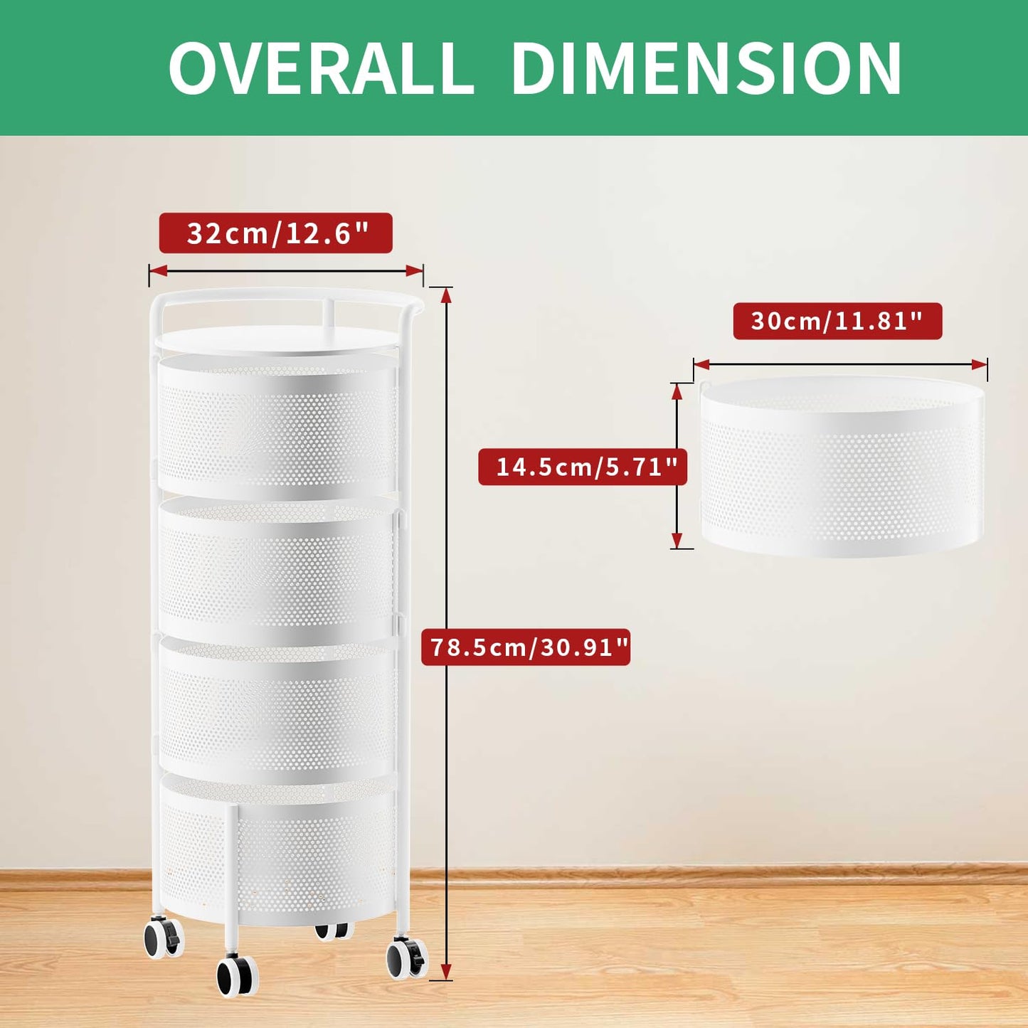 CARRITO DE ALMACENAMIENTO GIRATORIO
