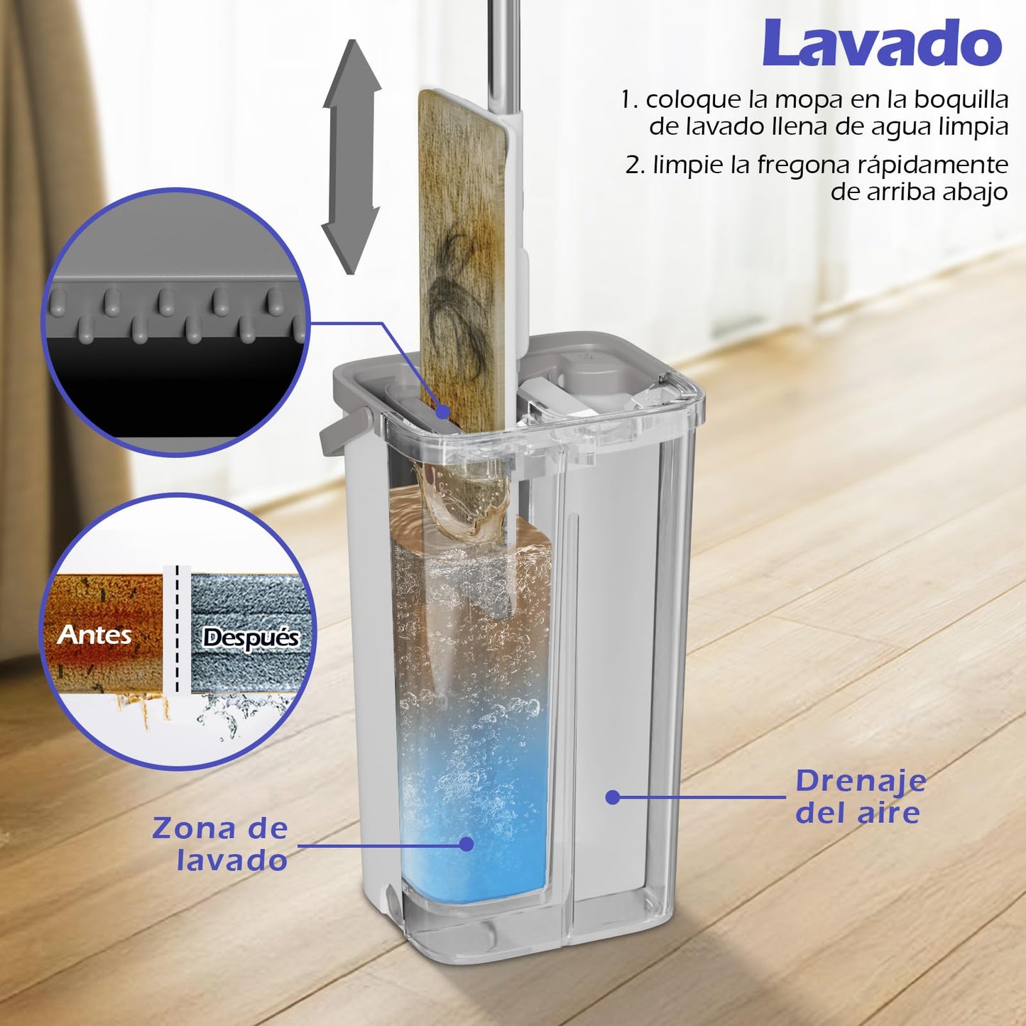 JUEGO DE FREGONA Y CUBO ESCURRIDOR