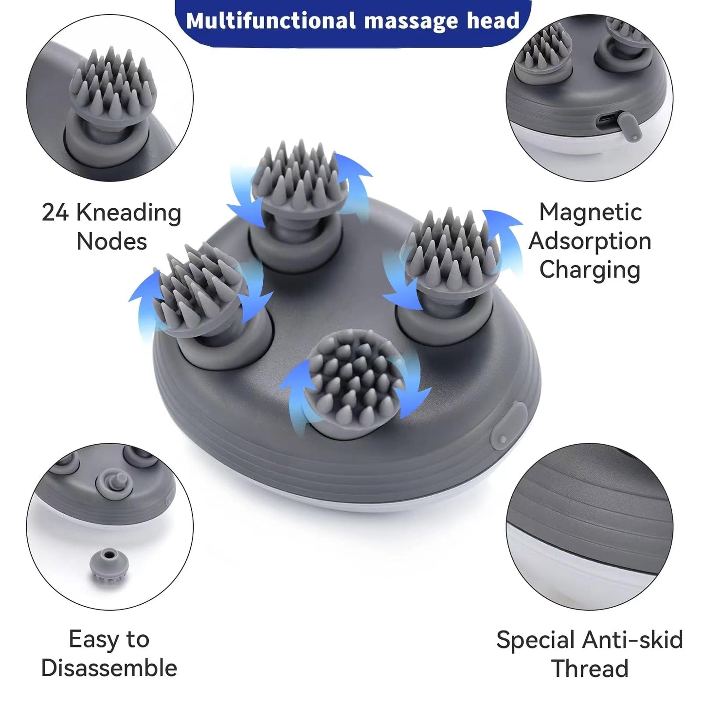 MASAJEADOR ELÉCTRICO DE CUERO CABELLUDO