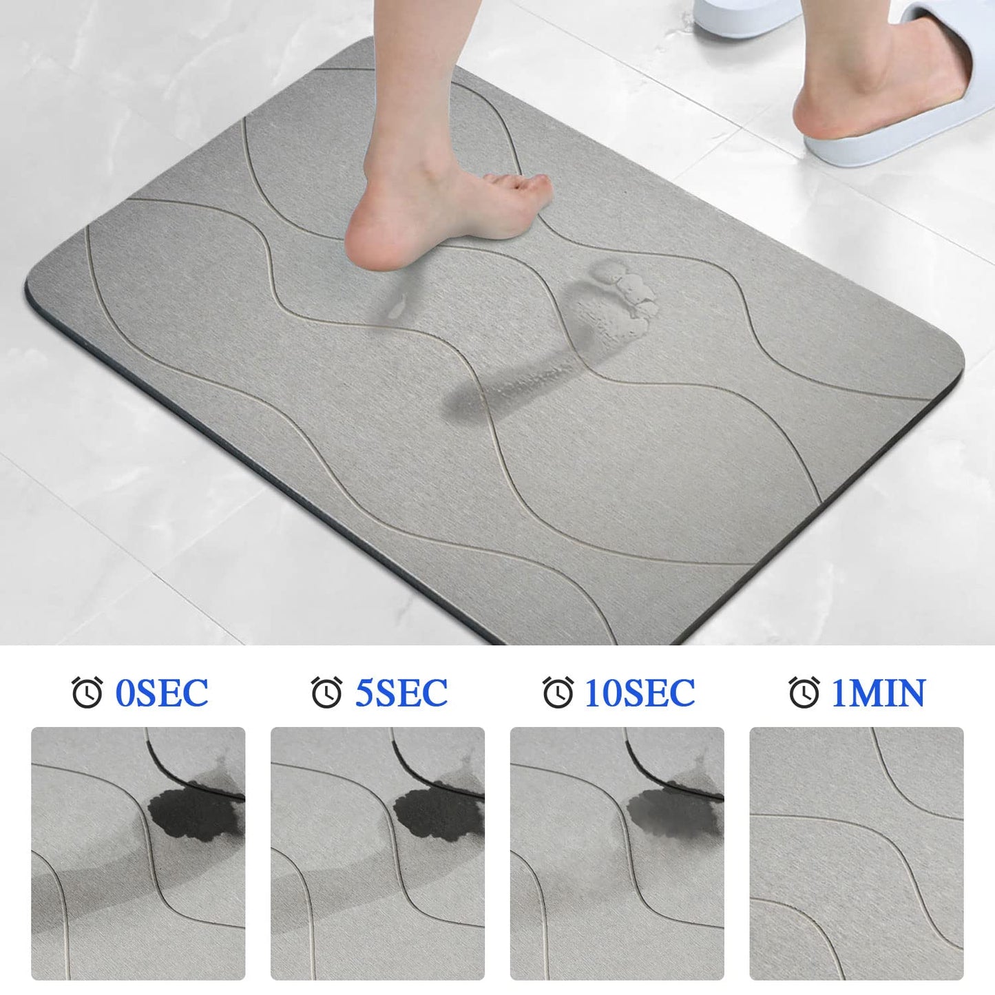 🪨 Alfombrilla de Baño – Secado Rápido, Antideslizante y Ecológica