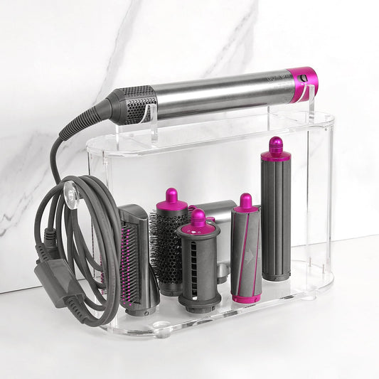 💇‍♀️✨ Soporte Acrílico Todo en Uno para Dyson Airwrap – Organiza con Estilo y Funcionalidad 💨🧴