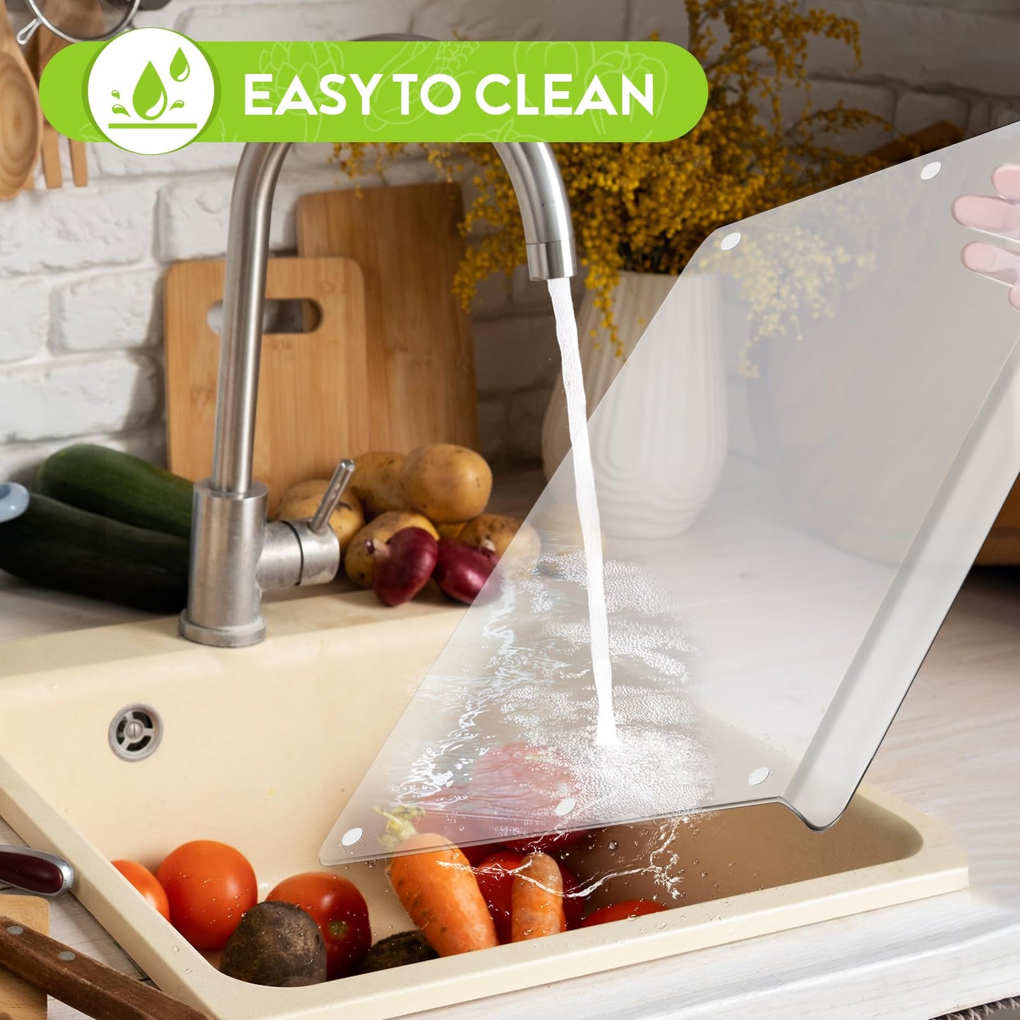 🧊 Tabla de Cortar Acrílica Antideslizante – Moderna y Funcional