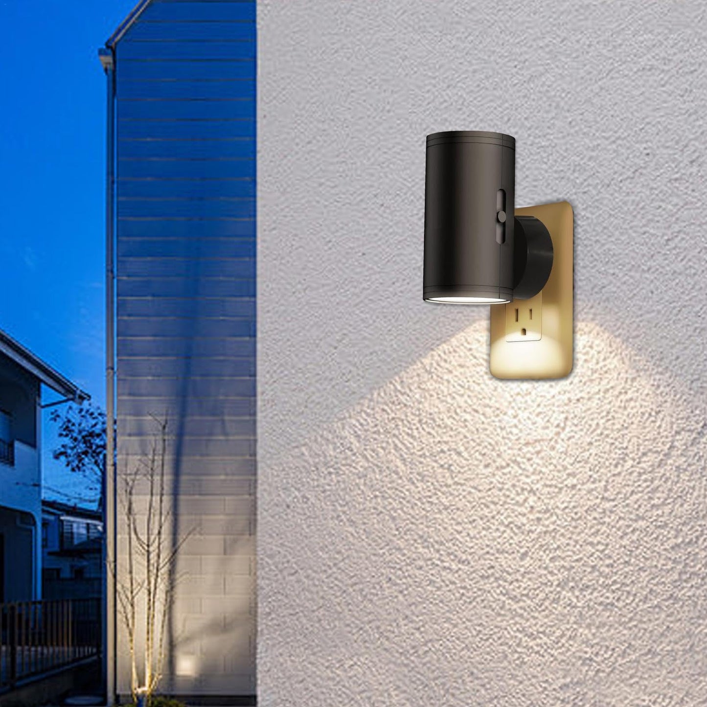 🌙💡 Luz Nocturna LED Enchufable con Sensor y Brillo Ajustable – Estilo Moderno para Dormitorio, Baño o Pasillo 🛌🚿🛤️