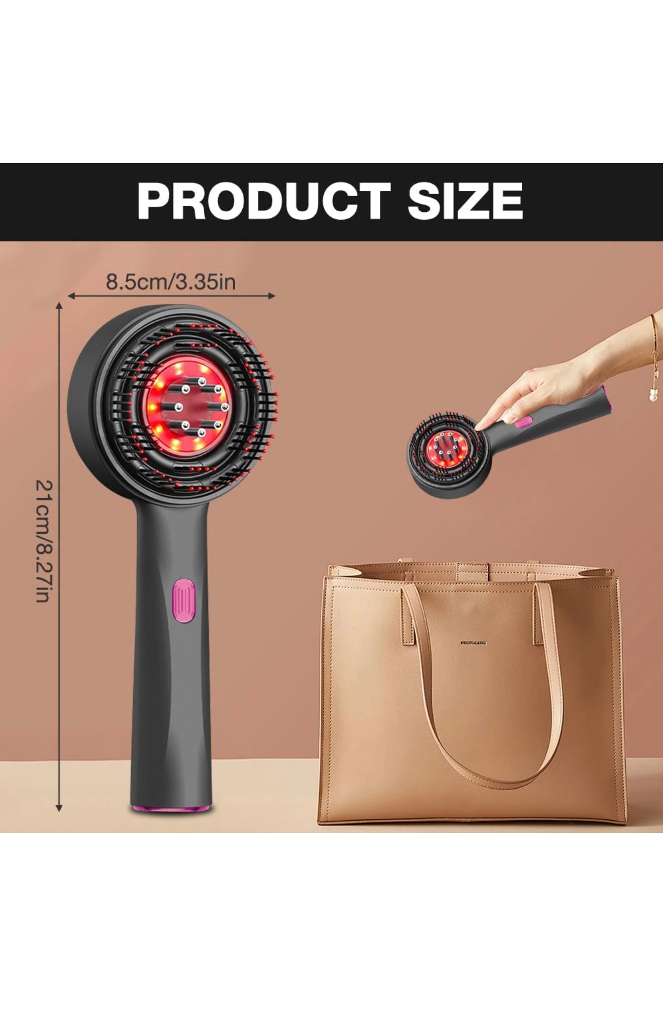 💆‍♀️🧠✨ Cepillo Masajeador Estimulante del Crecimiento Capilar 🌿💪🧴