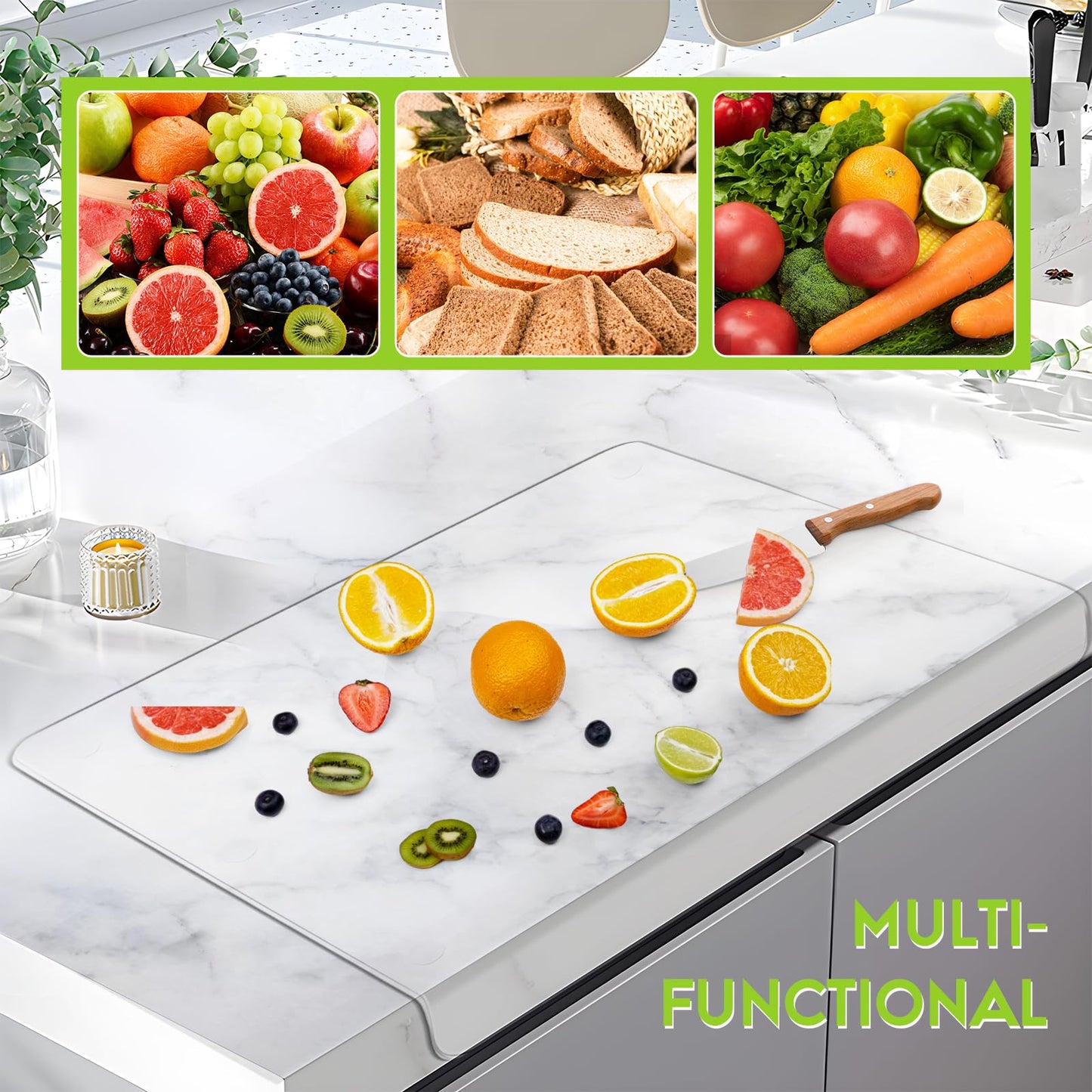 🧊 Tabla de Cortar Acrílica Antideslizante – Moderna y Funcional