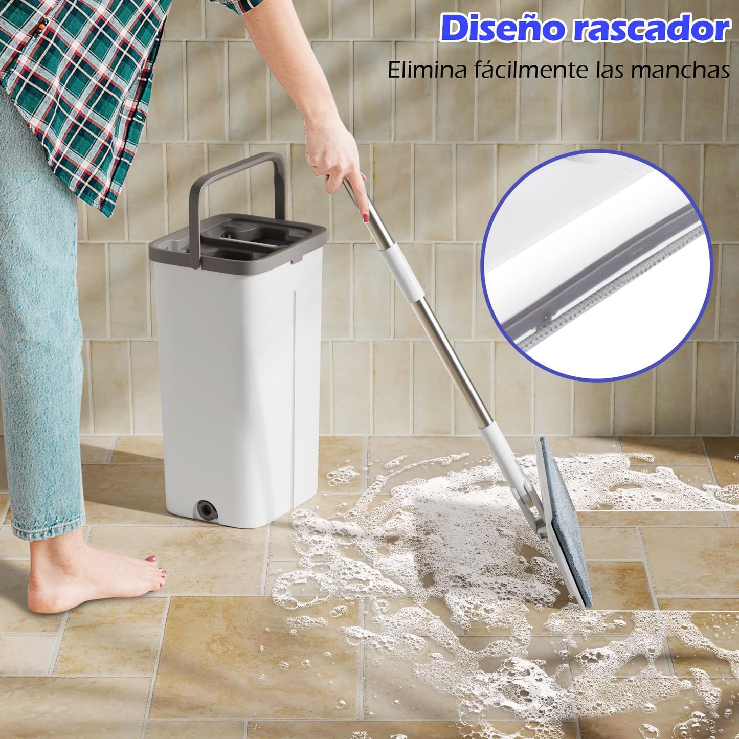 JUEGO DE FREGONA Y CUBO ESCURRIDOR