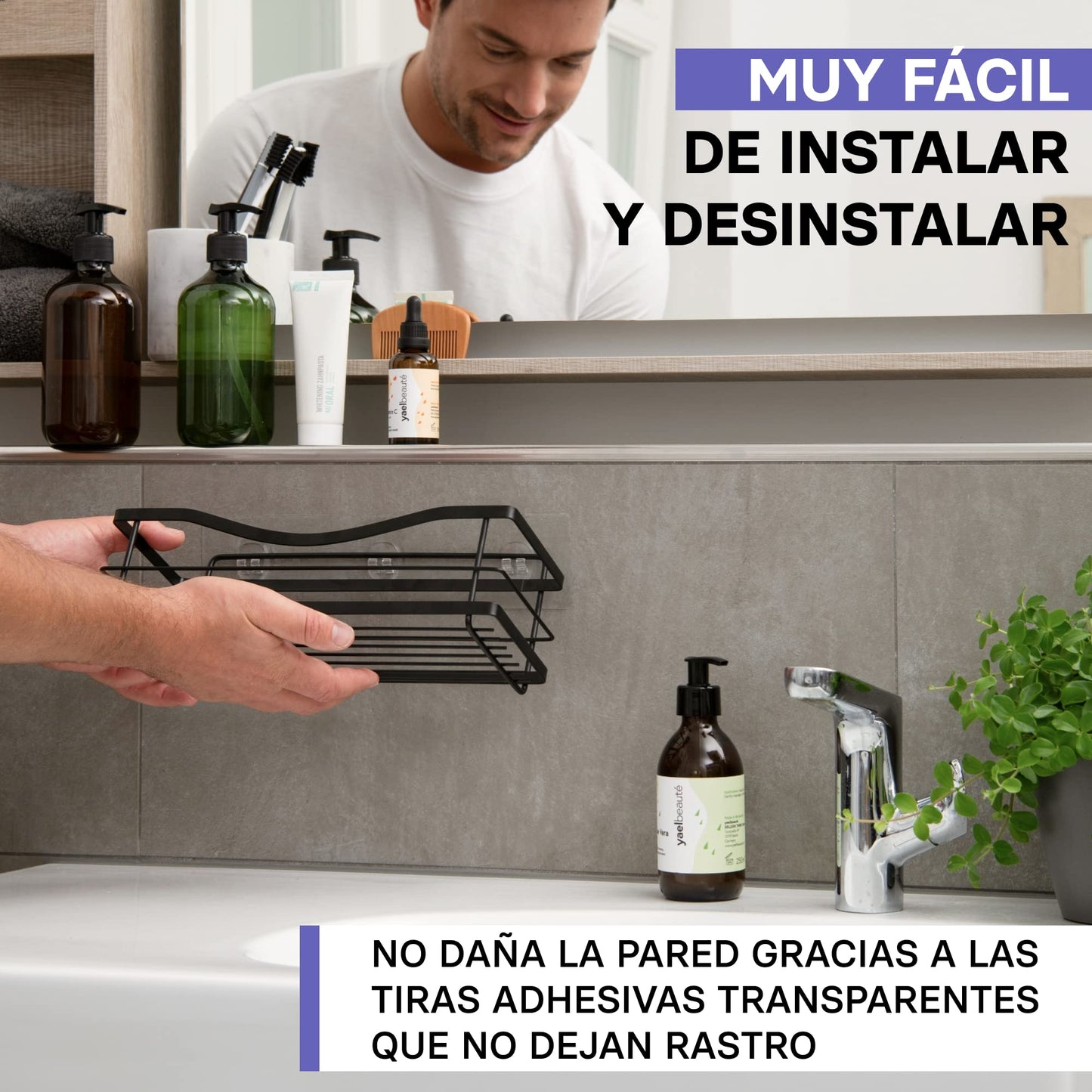 🛁🖤 Estante de Ducha Negro Mate – Elegancia, Resistencia y Funcionalidad en tu Baño 🖤🛁