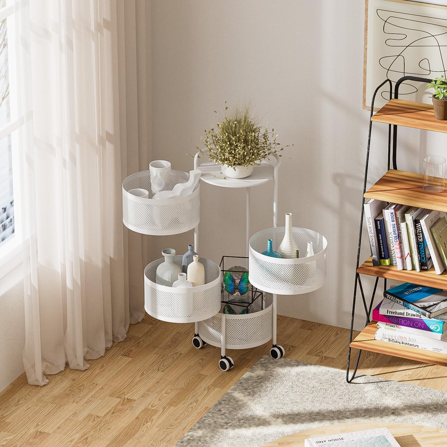 CARRITO DE ALMACENAMIENTO GIRATORIO