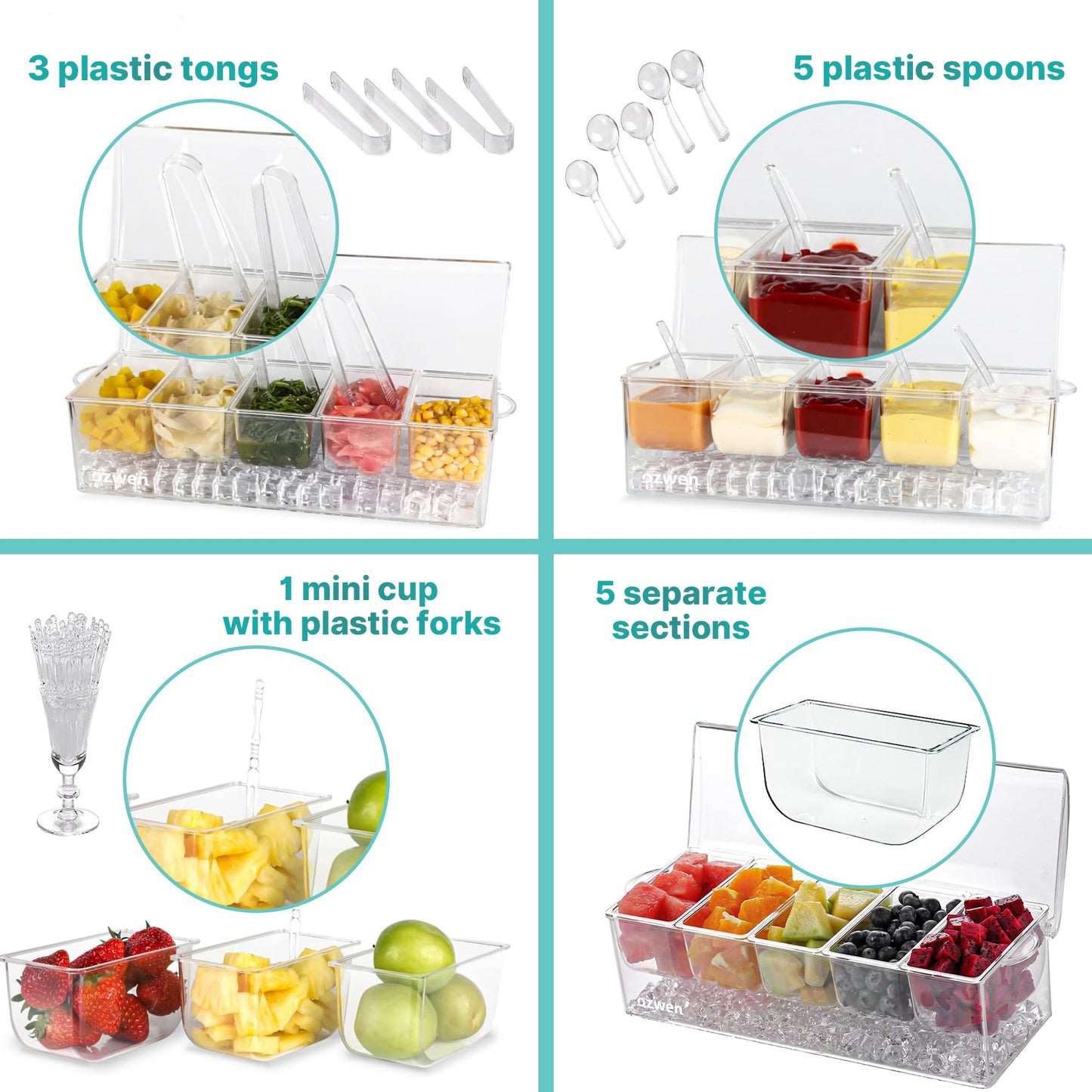 BANDEJA PARA SERVIR CONDIMENTOS